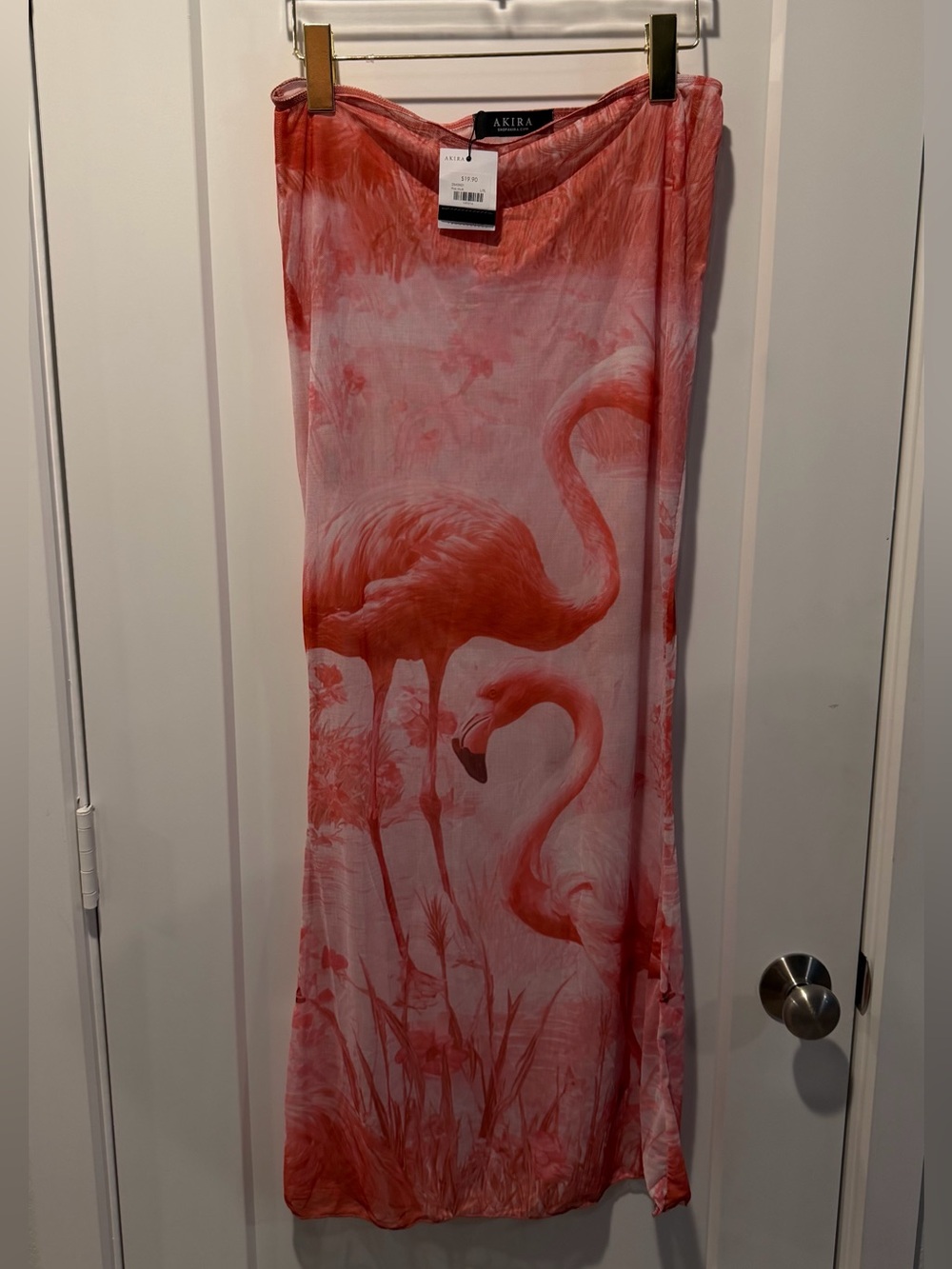 Flamingo Bikini, Skirt, & Scarf 4 Piece Set - Picture 10 of 13